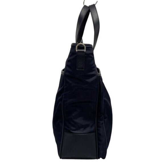 PRADA - Navy Nylon Leather Business Bag 590-061625 - Picture 4 of 14